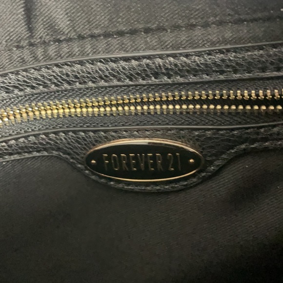 Forever 21 Black Purse Gold Shoulder Strap - Picture 7 of 9